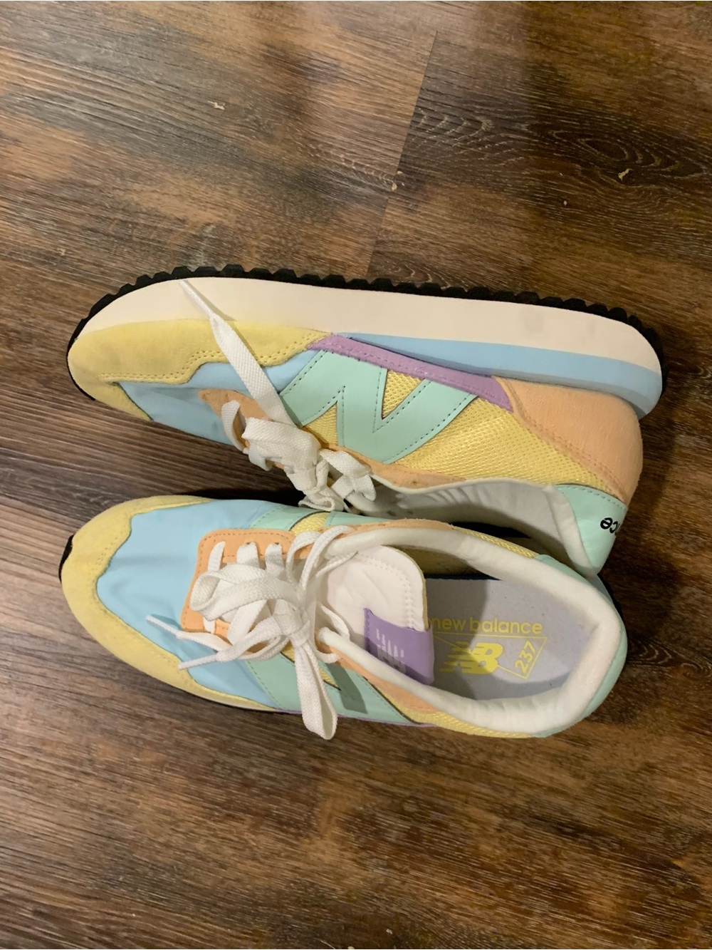 New Balance Women's Pastel Sneakers - Mint, Light Blue & Pale Yellow
